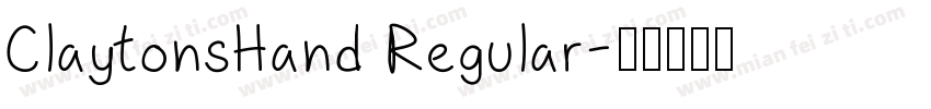 ClaytonsHand Regular字体转换